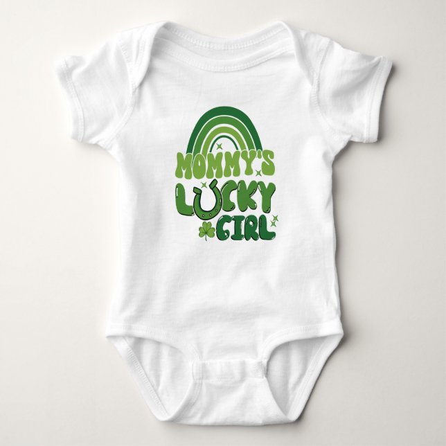 Body Para Bebê Mamãe Lucky Irish Girl Toddler Kids (Frente)