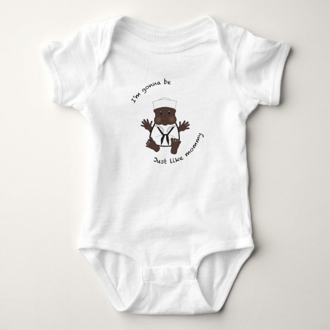 Body Para Bebê Mamãe marinheira (Frente)