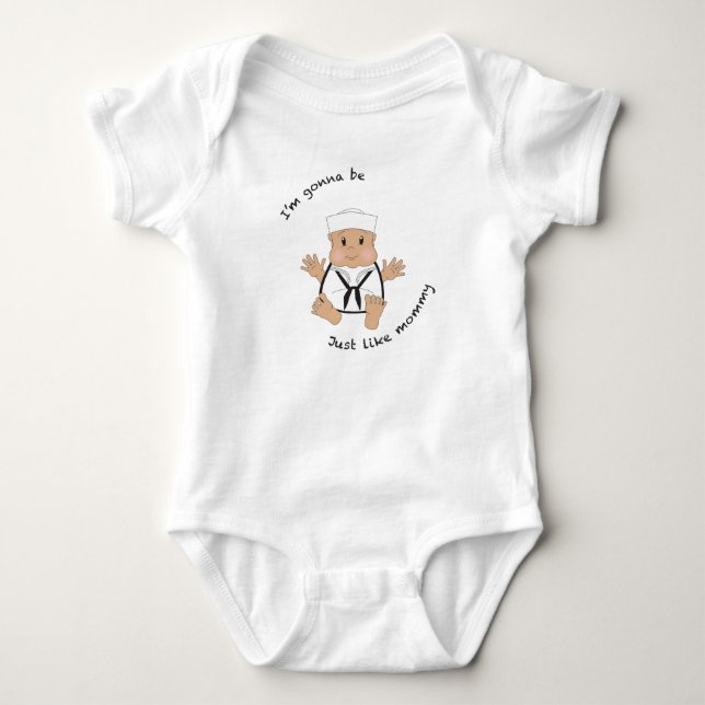Body Para Bebê Mamãe marinheira (Frente)