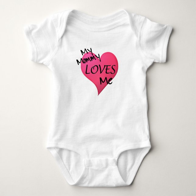 Body Para Bebê Mamãe Me Ama T-Shirt (Frente)