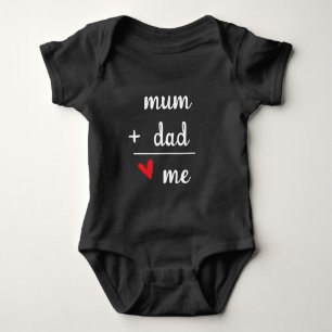 Body Para Bebê Mamãe + Papai = Eu Anúncio de Recém-Nascido Fofo