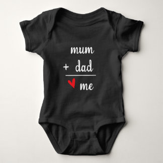 Body Para Bebê Mamãe + Papai = Eu Anúncio de Recém-Nascido Fofo