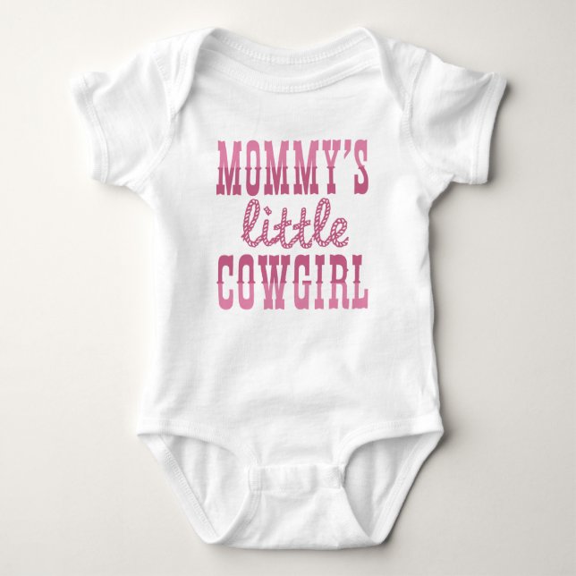 Body Para Bebê Mamãe Pequena Cowgirl (Frente)