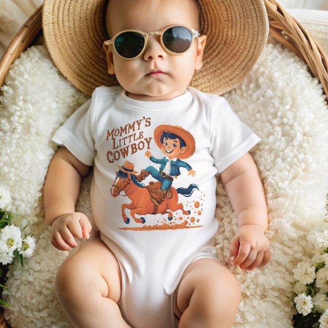 Body Para Bebê Mamãe Pequeno Cowboy (Criador carregado)