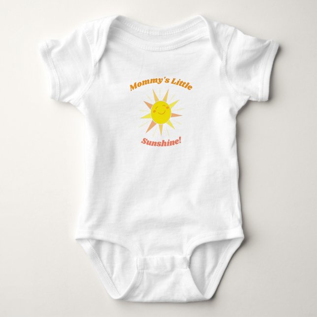 Body Para Bebê Mamãe Pequeno Sol-Brilhante Novo Presente para Beb (Frente)