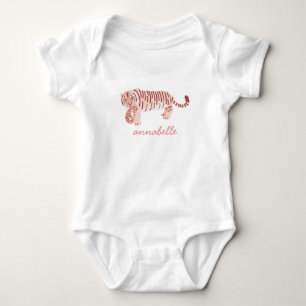 Body Para Bebê Mamãe Personalizada Tigre e Boneca Bebê