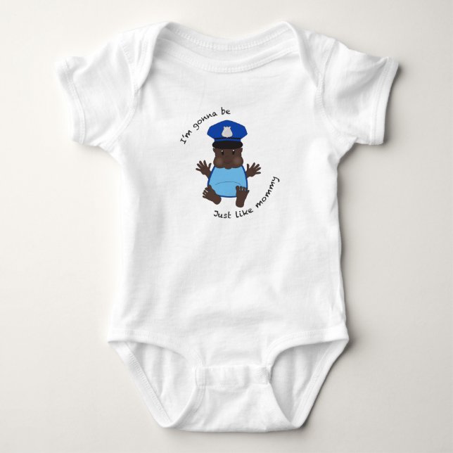 Body Para Bebê Mamãe policial (Frente)