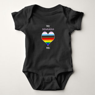 Body Para Bebê Mamãe Rainbow Heart Baby Bodyfit