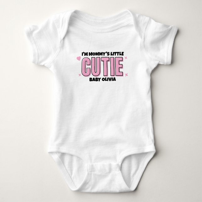 Body Para Bebê Mamãe Rosa Bebezinho Personalizado  (Frente)