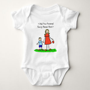 Body Para Bebê Mamães da Família Personalizada de Mãe e Filho