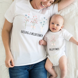 Body Para Bebê Mamães de flor selvagem e mini