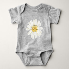 Body Para Bebê Mama's Little Blossom Cute Daisy Cinza