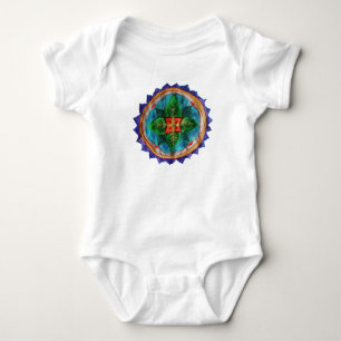 Body Para Bebê Mandala Bebê Jersey Bodyfato, pintada à mão, adorá