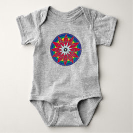 Body Para Bebê Mandala de flor geométrica piñata