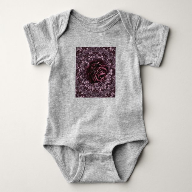 Body Para Bebê Mandala de Rosa  (Frente)