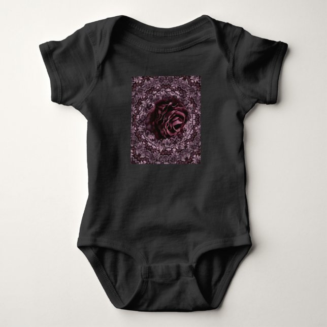 Body Para Bebê Mandala de Rosa  (Frente)
