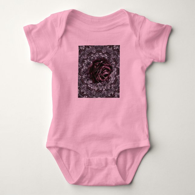 Body Para Bebê Mandala de Rosa  (Frente)
