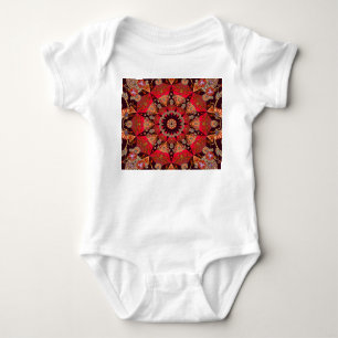 Body Para Bebê Mandala luxuosa, perfeita, floral estrelado.