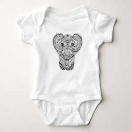 Body Para Bebê Mandala Onsie do elefante do bebê