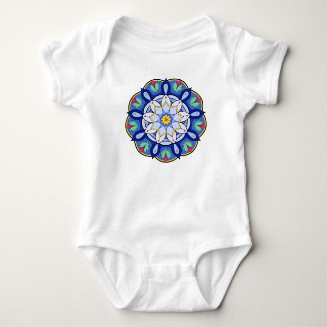 Body Para Bebê Mandala Padrão 01 (Frente)