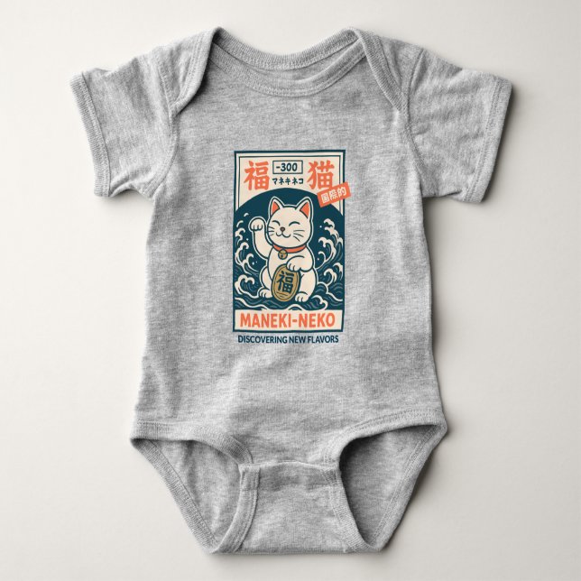 Body Para Bebê Maneki-Neko (Frente)