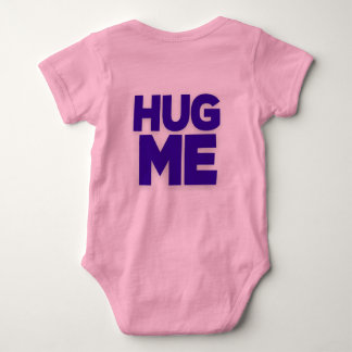 Body para bebê manga curta hug me roxo