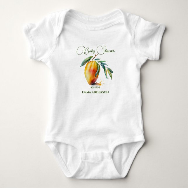 Body Para Bebê Manga Tropical | Chás de Bebê (Frente)