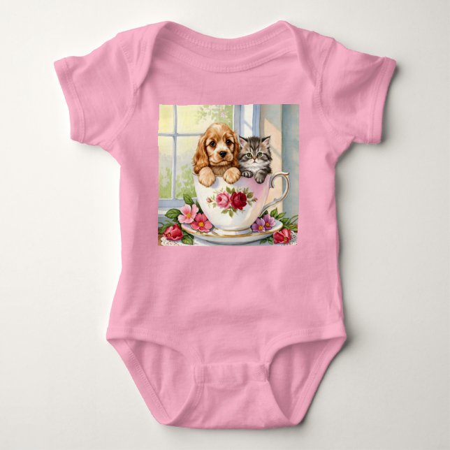 Body Para Bebê Manhã Chá (Frente)