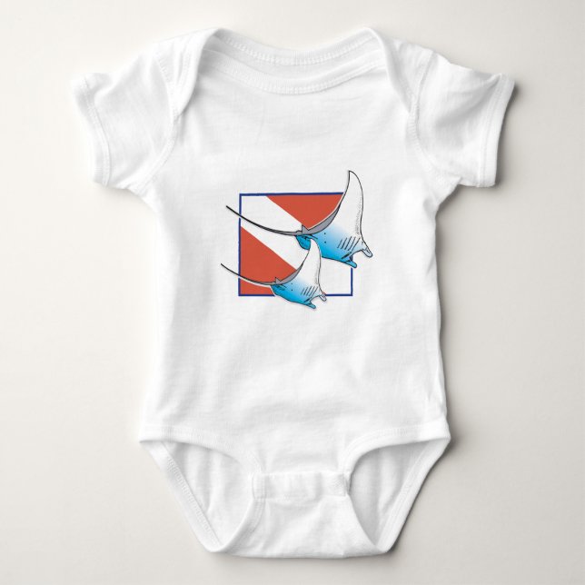 Body Para Bebê Manta Ray (Frente)