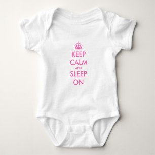 Body Para Bebê Mantenha a calma e durma em roupas de bebê