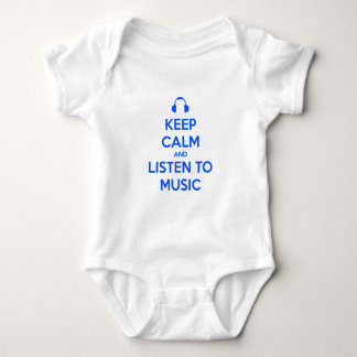 Body Para Bebê Mantenha a calma e escute a música