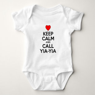 Body Para Bebê Mantenha a chamada calma Yia-Yia