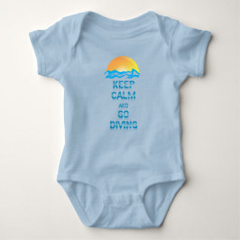 Body Para Bebê Mantenha calmo e vá mergulhar - Bodysuit do bebê