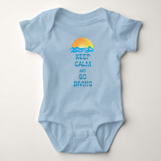 Body Para Bebê Mantenha calmo e vá mergulhar - Bodysuit do bebê