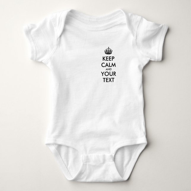 Body Para Bebê MANTENHA O CALM Personalizado e o TEXTO (Frente)