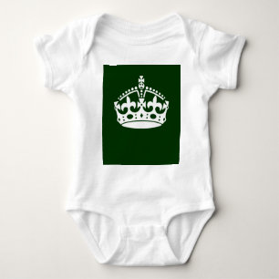 Body Para Bebê Mantenha o símbolo CROWN do CALM em decoração verd