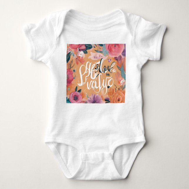 Body Para Bebê Mantenha-se inspirado - Designs motivacionais e de (Frente)