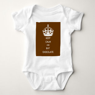 BODY PARA BEBÊ MANTER CALMA COMER CHOCOLATE