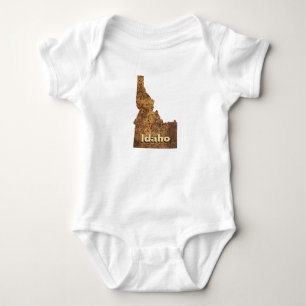 Body Para Bebê Mapa de Spud Idaho
