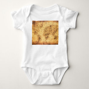 Body Para Bebê Mapa do Mundo Antigo: Vintagem do Pergaminho Armaz