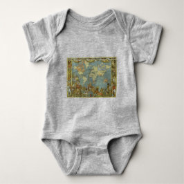 Body Para Bebê Mapa Mundial Antiquado do Império Britânico, 1886