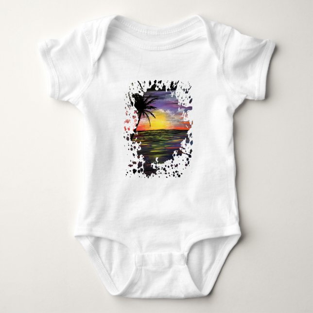 Body Para Bebê Mar Sol (Frente)