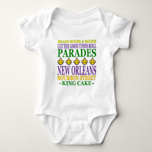 Body Para Bebê mardis gras