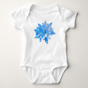 Body Para Bebê Margarida azul, foto floral retrô
