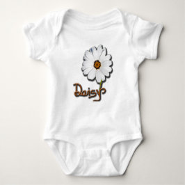 Body Para Bebê Margarida branca