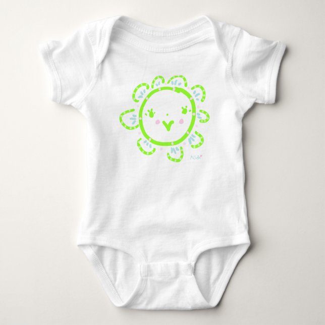 Body Para Bebê margarida feliz (Frente)