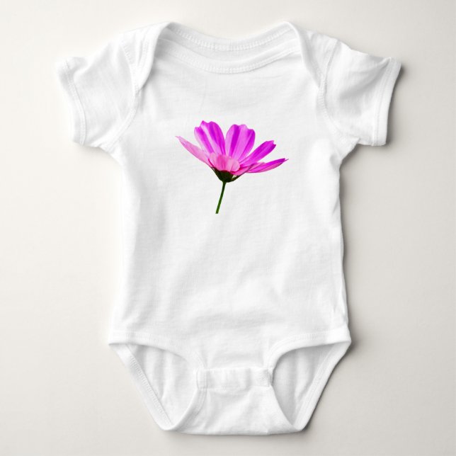 Body Para Bebê Margarida Rosa   (Frente)