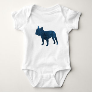 Body Para Bebê Marinho Blue French Bulldog conhecido por Frenchie