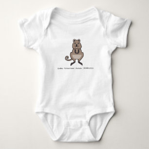 Body Para Bebê Marsupial - Happy QUOKKA - Animais ameaçados -
