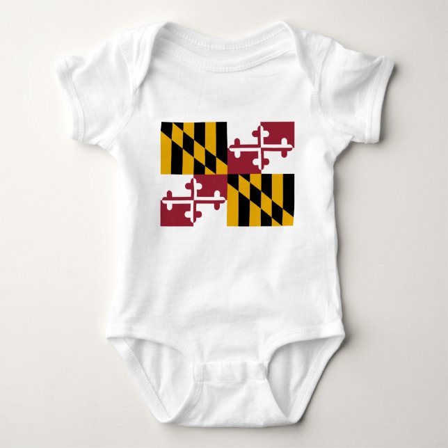 Body Para Bebê Maryland Flag (Frente)